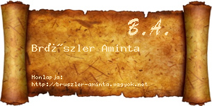 Brüszler Aminta névjegykártya